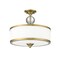 Z-Lite Cosmopolitan 3 Light Semi Flush Mount, Heritage Brass & Etched White 307SF-HBR - alternate 2